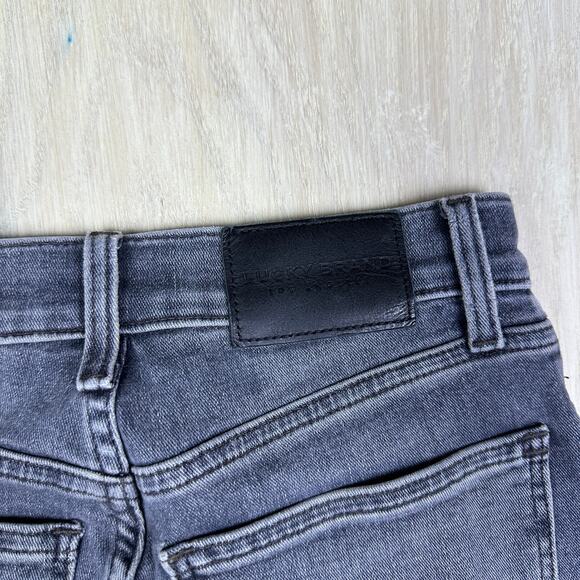 Lucky Brand Gray High Rise Skinny Bridgette Distressed Fray Hem Denim Jeans 2/26 - Picture 8 of 16
